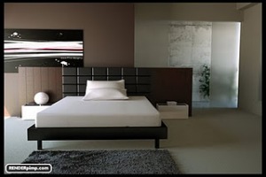 Free scene – Modern bedroom for ciema 4d and also saved as obj