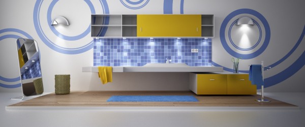 C4D: Free Vray bathroom scene