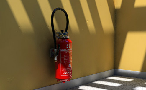 Free Fire extinguisher Cinema 4D model