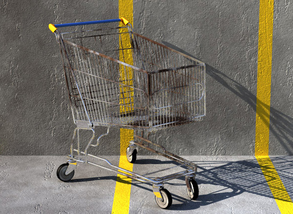 Free Shopping cart 3d model