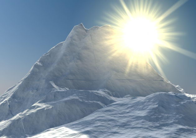 3D Snow Mountain Scene