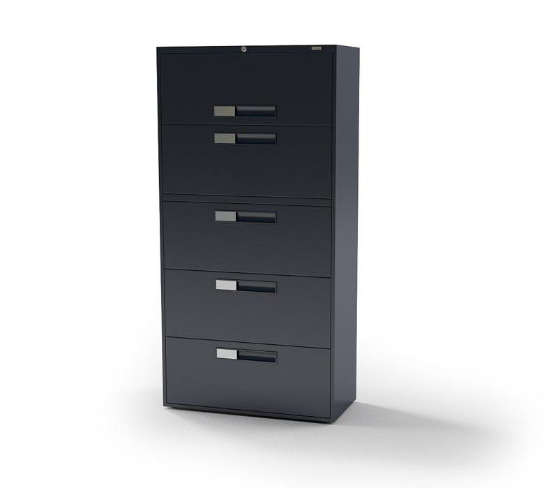 5 Doors Office Cabinet 3D Model