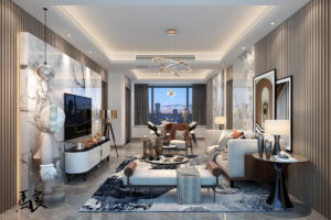 Apartment Living Room 3D Scene