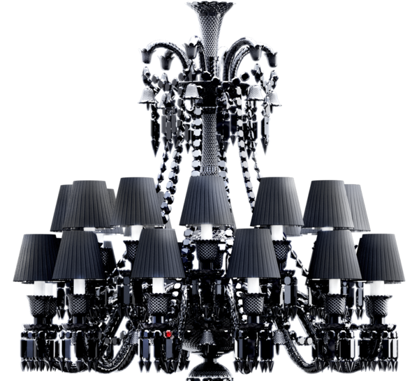 Black Crystal Chandelier 3D Model