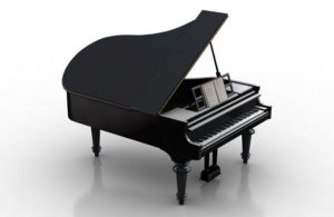 Black Piano 3D Model