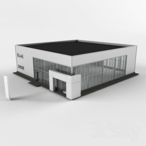 Car Dealership Building 3D Model