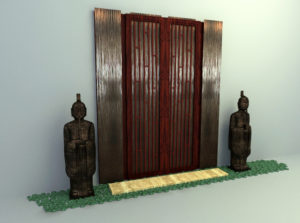 Chinese Wall Panel Free 3D Model