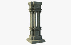 Classic Stone Pillars 3D Model