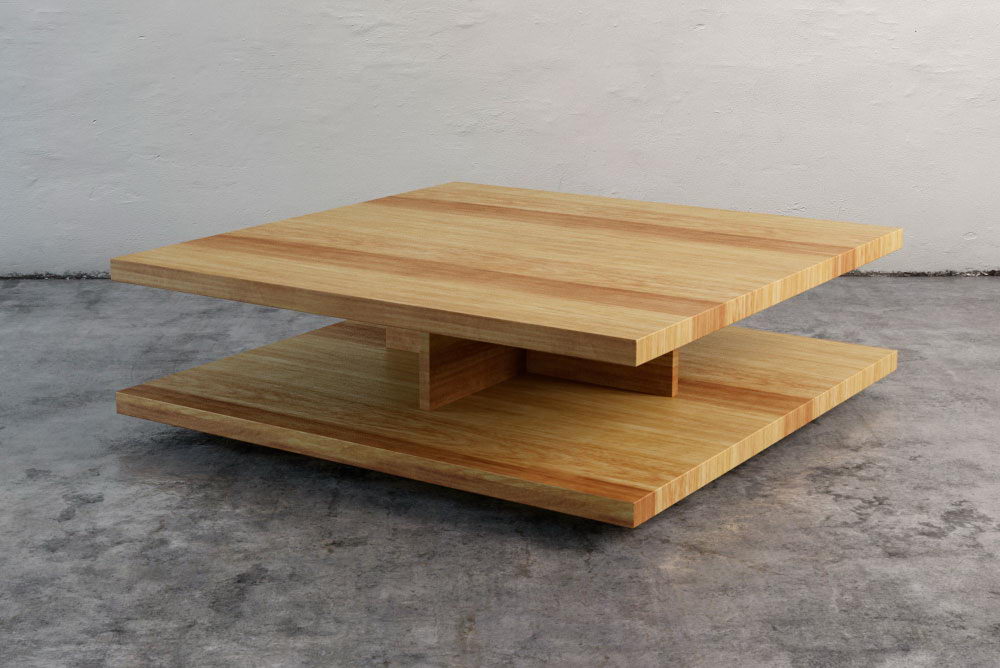 Complately Wood Coffe Table 3D Model