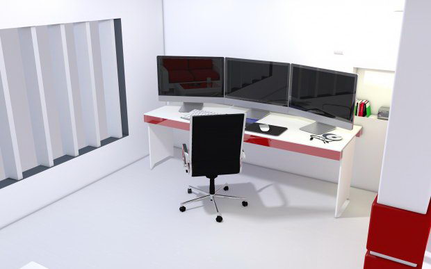 Computer Work Station 3d model