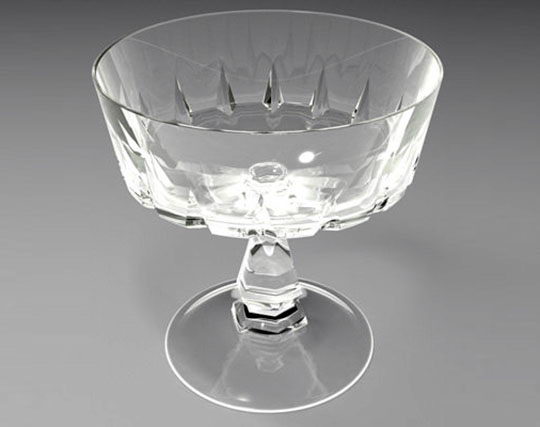 Crystal Glass Bowl 3D Model