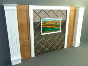 Decorative Glass 3D Wall Panel