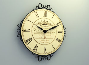 Decorative Old Wall Clock 3D Model