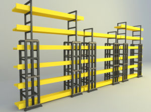 Moduler Decorative Shelves Free 3D Model