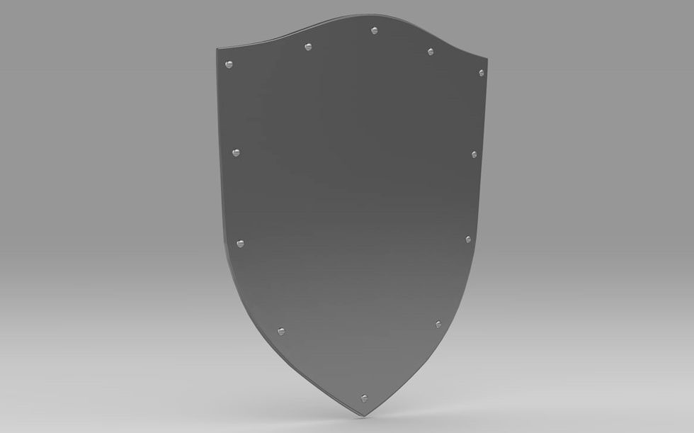 Empty Shield 3D Model