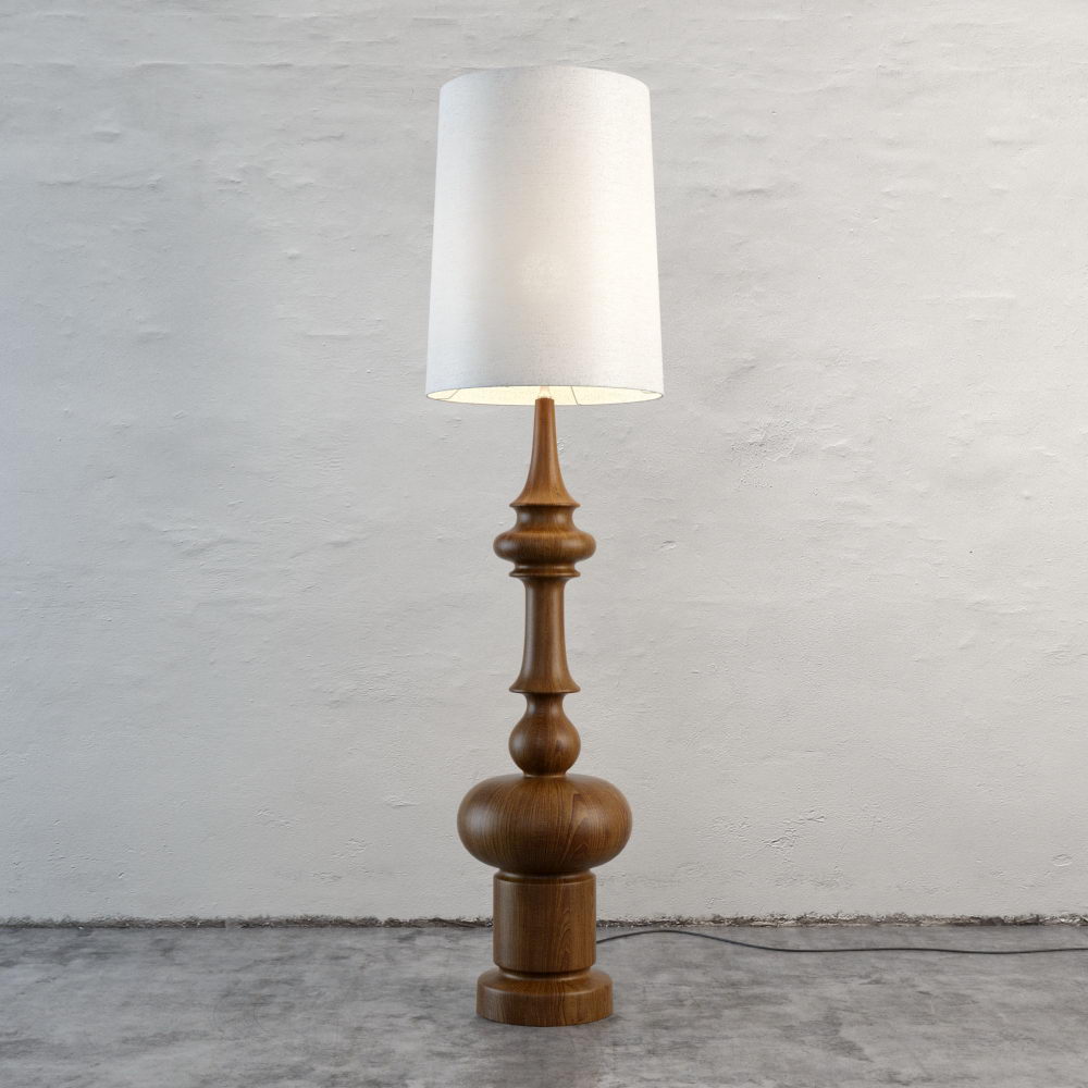 Figured Leg Floor Lamp 3D Model