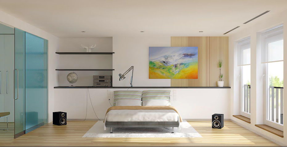 Free 3D Bed Room Interior Scene