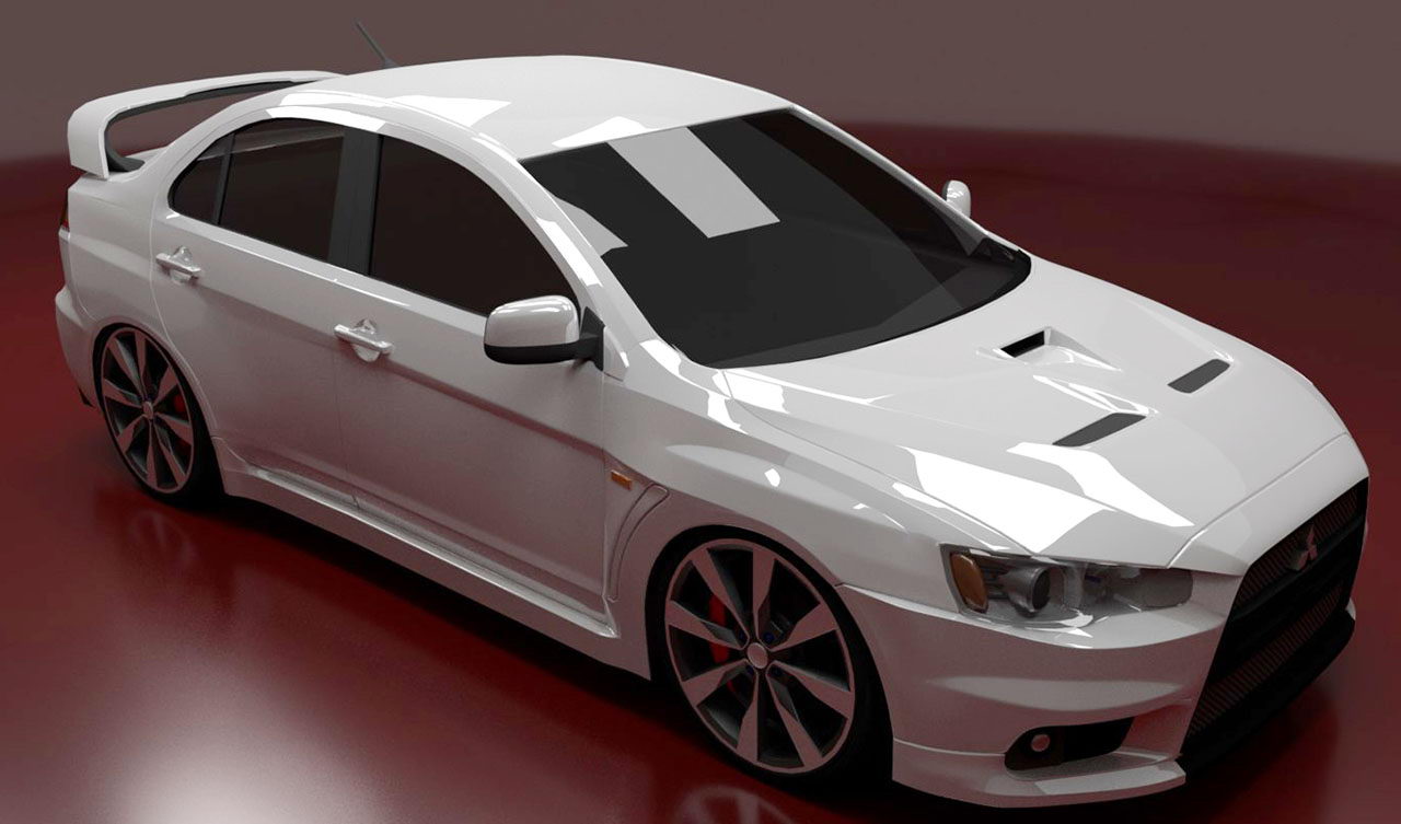 Free 3D Mitsubishi Lancer Evo X