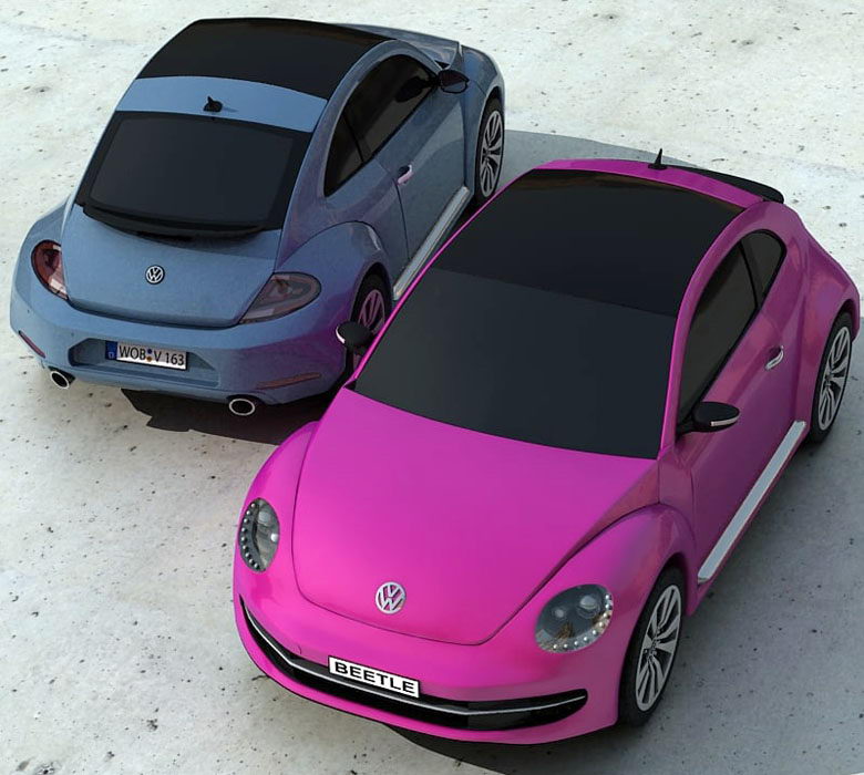 Free 3d WV Beetle Car Model