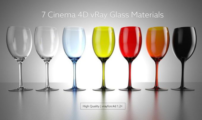 Free Cinema 4D Glass Materials Vray