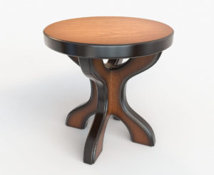 Full Wood Stool 3D Model