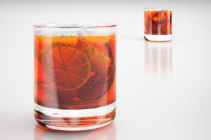 Glass of Drink With Orange  3D Model