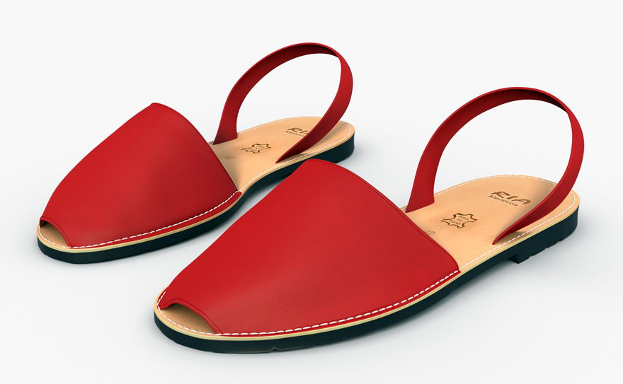 High Quality Red Woman Sandal 3D Model