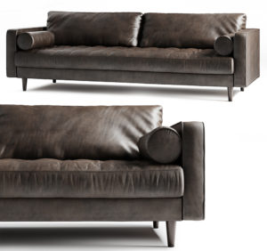 High quality leather Sofa 3D Model