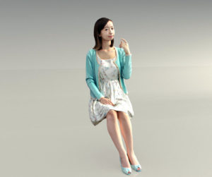 Japanese Woman 3D Model