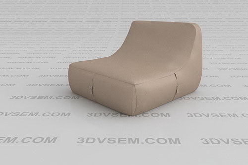 Leather Couch 3D Model