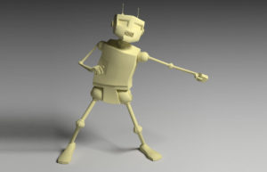 Low Poly Robot 3D Model