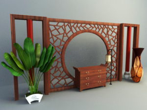 Wooden Wall Panel 3D Model