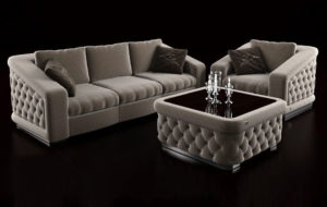 Luxury Sofa Set 3D Model