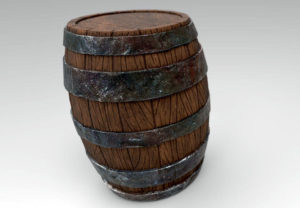 Medieval Barrel 3D Model