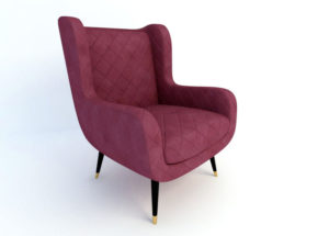 Mid-Century Modern Armchair 3D Model