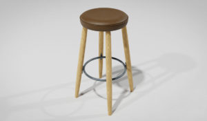 Modern Bar Stool 3D Model