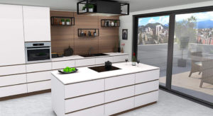 Modern Kitchen with Terras 3D Model