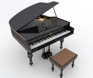 Modern Piano 3D Model