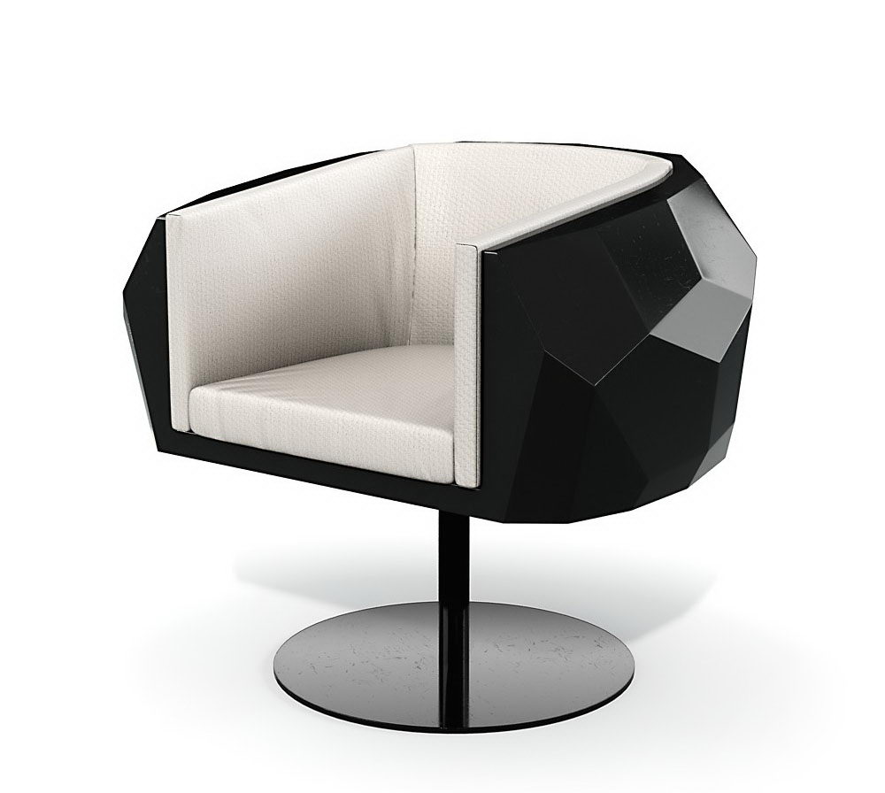 Modern Rotating Base Armchair 3D Model