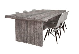 Modern Wooden Table and Chairs