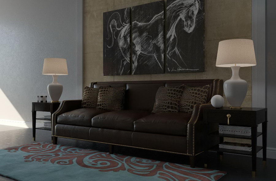 Modern Living Room Scene for Cinema 4D