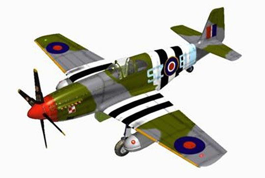 North American Air force 3D Model