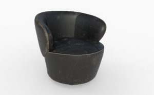 Old Leather Armchair 3D Model