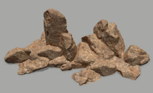 PBR Low Poly Rocks 3D Model