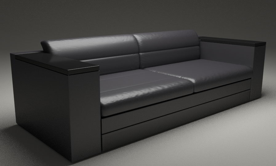 Realistic Sofa 3D Model