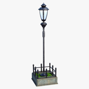 Retro Street Lamp Free 3D Model