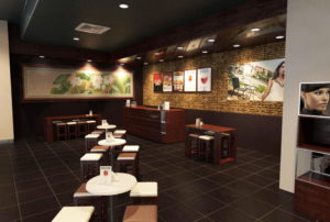 Simple Cafe Design 3D Interior Scene