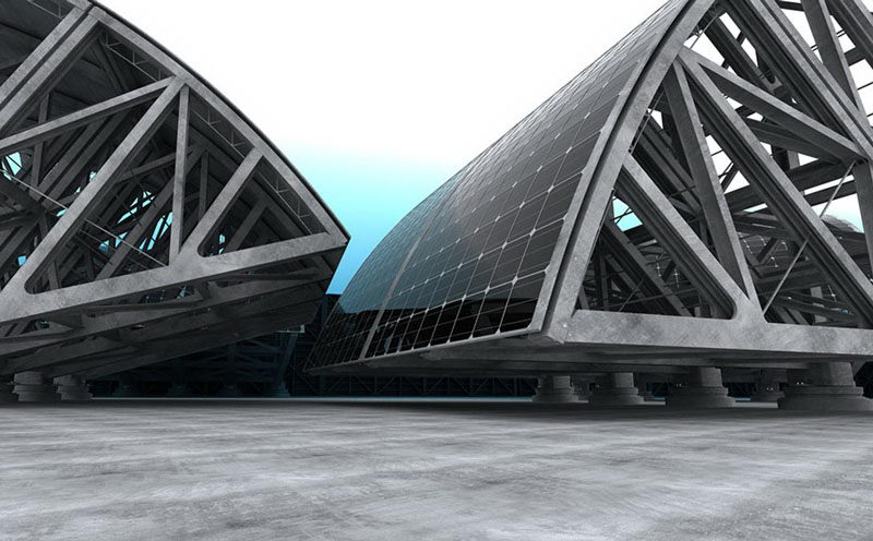 Free Solar Construction Exterior Scene