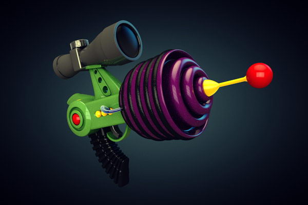 Space Gun Toy 3D Model