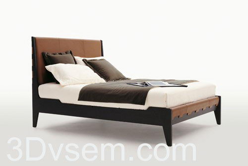 Talamo Maxalto Bed 3D Model